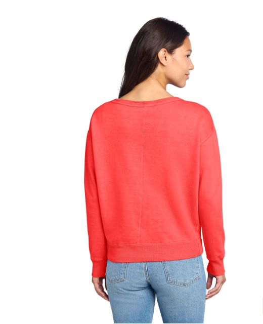 Port & Co™ Women's Beach Wash® Garment-Dyed V-Neck Sweatshirt. LPC098V 3X